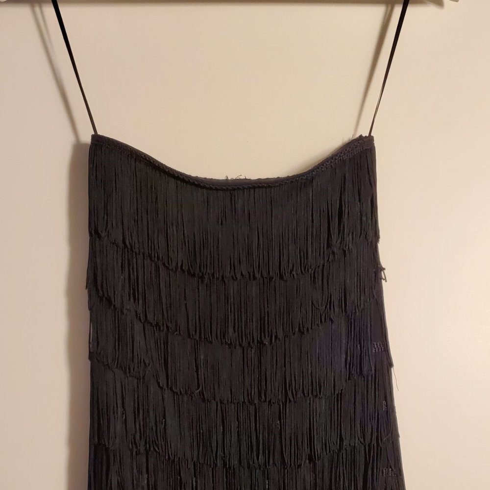 Black fringe dress
